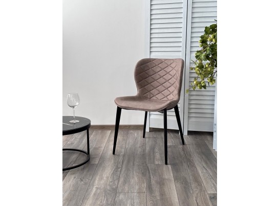 Стул КЛОД, цвет Kiprus-03 Латте, искусственная замша / черный каркас в Ростове-на-Дону