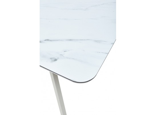 Стол ARUBA 160 GREY-WHITE/ WHITE глазурованное стекло в Ростове-на-Дону
