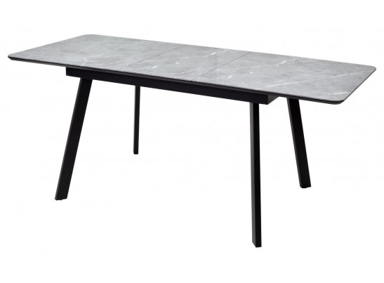 Стол АРУБА 140 Серый мрамор СКОРПИО , стекло / черный каркас в Ростове-на-Дону