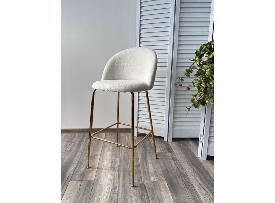 Барный стул GLADE NINI-01 Белый, teddy / золотой каркас в Ростове-на-Дону