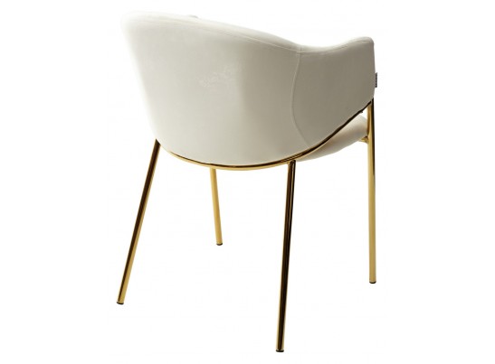 Стул DILL BLUVEL-22 MILK, велюр/ золотой каркас в Ростове-на-Дону