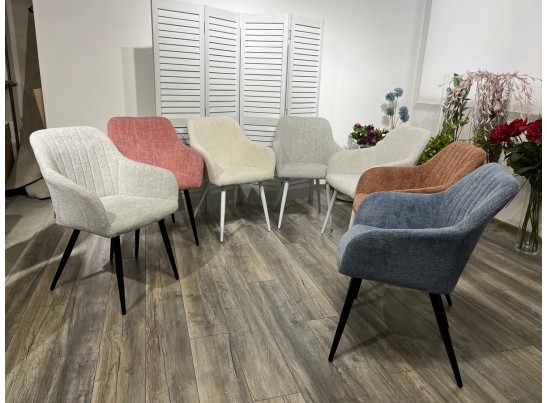 Стул BRANDY WZ2042-01 молочный фактурный велюр / белый каркас в Ростове-на-Дону