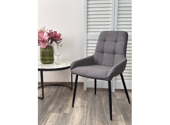 Стул CARACAS Barrel-97 Антрацит, ткань / черный каркас Товарный знак DISAUR в Ростове-на-Дону