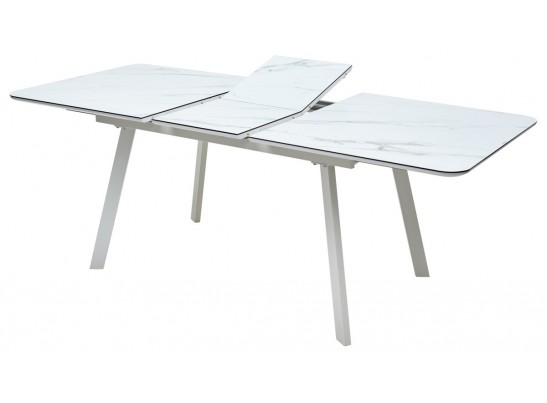 Стол ARUBA 160 GREY-WHITE/ WHITE глазурованное стекло в Ростове-на-Дону