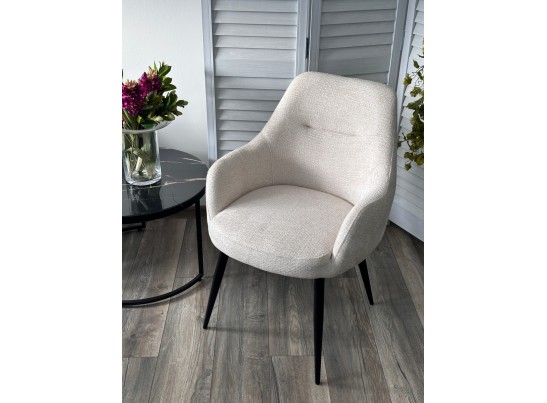 Стул STAMEN ткань DAVIS RETRO BLISS 02 светло-бежевый / черный каркас, ®DISAUR в Ростове-на-Дону