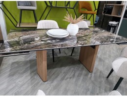Стол МОЦАРТ 200 AMADEUS POLISHED, керамика / Дуб монтана 