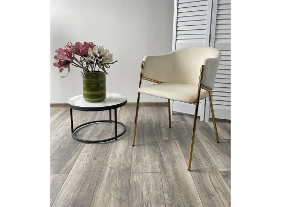 Стул DILL BLUVEL-22 MILK, велюр/ золотой каркас в Ростове-на-Дону