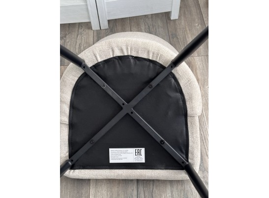 Стул GLORIA White CHACHA-140, ткань/ черный каркас, ®DISAUR в Ростове-на-Дону