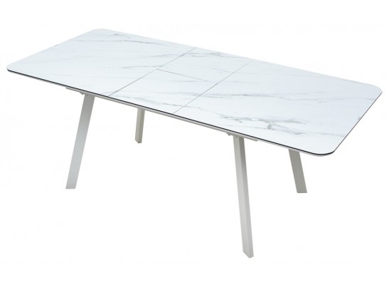 Стол ARUBA 160 GREY-WHITE/ WHITE глазурованное стекло в Ростове-на-Дону