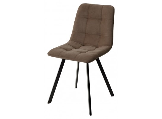 Стул CHILLI-Q SQUARE молочный шоколад #12, велюр / черный каркас, 4 шт./1 к, в Ростове-на-Дону
