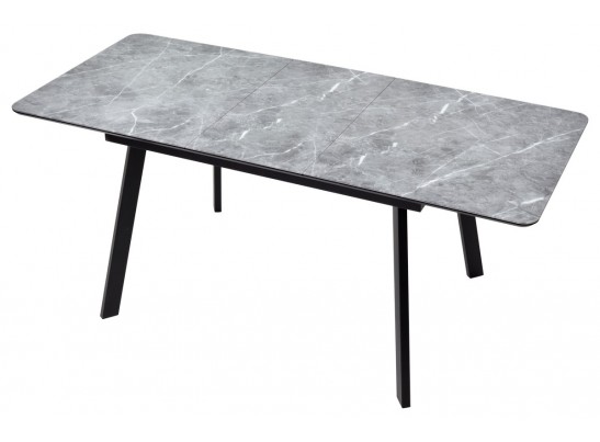 Стол АРУБА 140 Серый мрамор СКОРПИО , стекло / черный каркас в Ростове-на-Дону