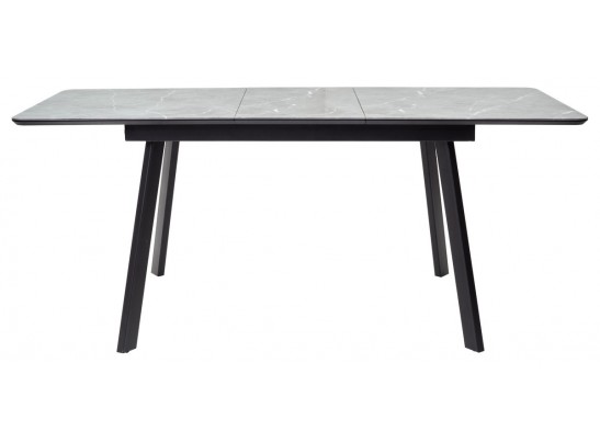 Стол АРУБА 140 Серый мрамор СКОРПИО , стекло / черный каркас в Ростове-на-Дону