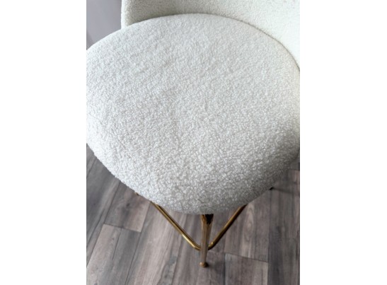 Барный стул GLADE NINI-01 Белый, teddy / золотой каркас в Ростове-на-Дону