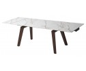 Купить Стол БЭТИС (BETIS) 180 цвет МРАМОР (MATTE GILDED WHITE SOLID CERAMIC) / Орех (WALNUT), ®DISAUR по цене 91900 в Екатеринбурге