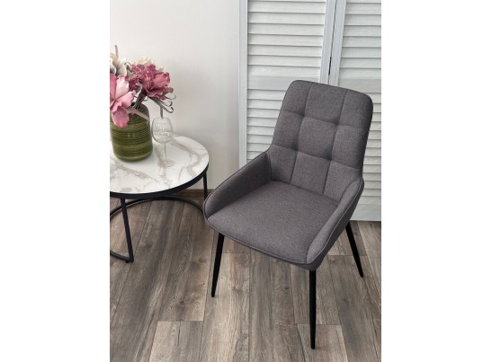 Стул CARACAS Barrel-97 Антрацит, ткань / черный каркас Товарный знак DISAUR в Ростове-на-Дону