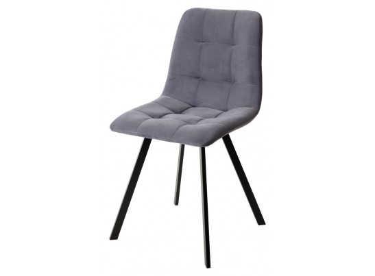 Стул CHILLI-Q SQUARE серый #27, велюр / черный каркас, 4 шт./1 к, в Ростове-на-Дону