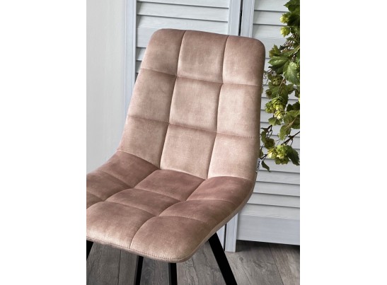 Стул CHILLI SQUARE UF912-10B античный бежевый, велюр без "пальчиковый"/ черный каркас в Ростове-на-Дону