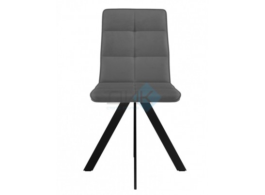 Стул BRONX, 360 град. поворот. B28 Темно-серый, велюр / черный каркас, в Ростове-на-Дону