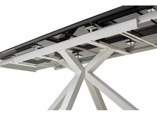 Стол ALTO 160 KL-188 Контрастный мрамор матовый, итальянская керамика/ белый каркас в Ростове-на-Дону