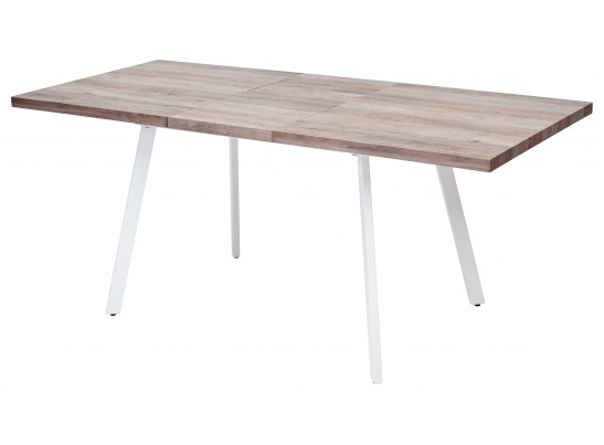 OLD Стол BRICK-2 120 Серый дуб #31054K/ БЕЛЫЙ каркас в Ростове-на-Дону