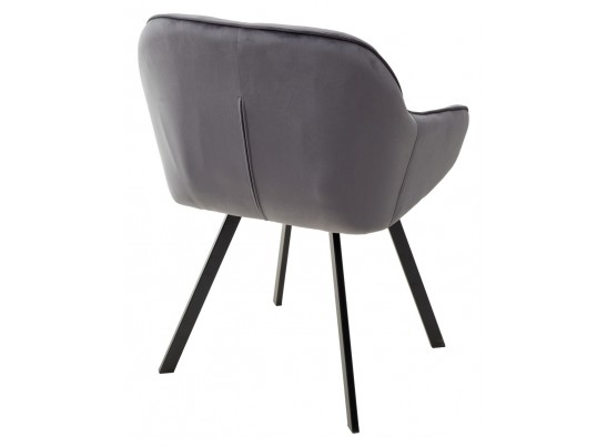 Стул GALE 360 град. поворот. BLUVEL-14 GREY, велюр/ черный каркас, в Ростове-на-Дону