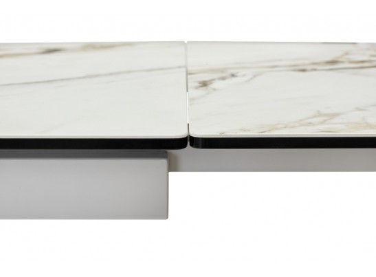 Стол ALTO 160 KL-188 Контрастный мрамор матовый, итальянская керамика/ белый каркас в Ростове-на-Дону