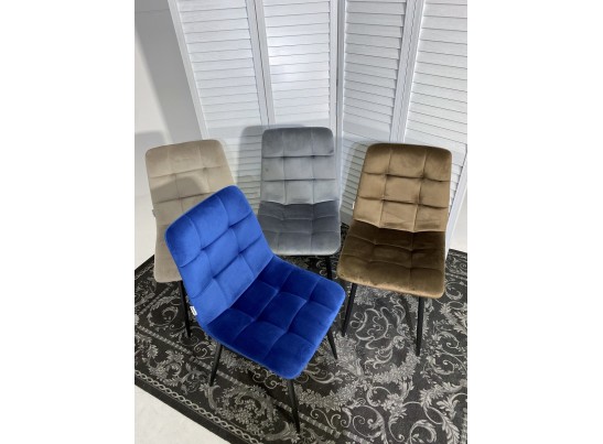 Стул CHILLI G062-40 серый, велюр / черный каркас в Ростове-на-Дону