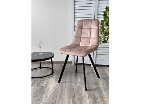 Стул CHILLI SQUARE UF912-10B античный бежевый, велюр без "пальчиковый"/ черный каркас в Ростове-на-Дону