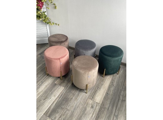 Пуф для гостиной RICE BLUVEL-14 GREY / GOLD в Ростове-на-Дону