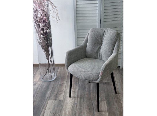 Стул DORE Garna-018 серый, ткань / черный каркас, ®DISAUR в Ростове-на-Дону