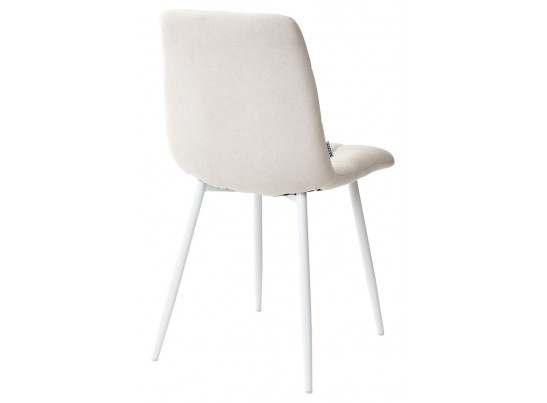 Стул CHILLI UF860-01B бежевый, ткань/белый каркас в Ростове-на-Дону