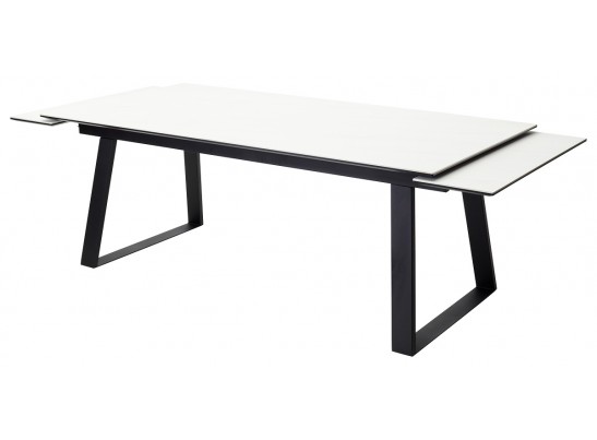 Стол Франк 200 БЕЛЫЙ МРАМОР, КЕРАМИКА / ЧЕРНЫЙ в Ростове-на-Дону