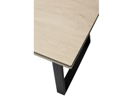 Стол Франк 200 Дуб коричневый, керамика / черный каркас в Ростове-на-Дону