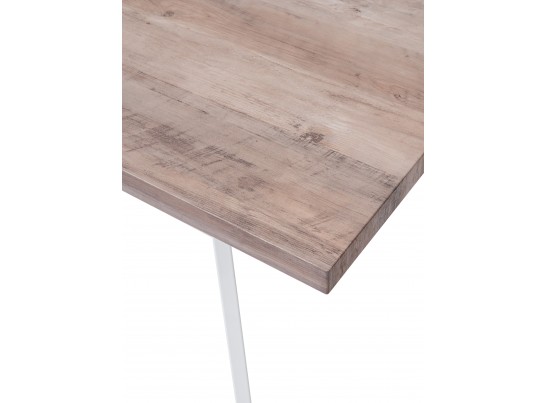 OLD Стол BRICK-2 120 Серый дуб #31054K/ БЕЛЫЙ каркас в Ростове-на-Дону