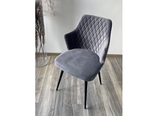 Стул HERMAN 360 град. СЕРЫЙ #27, велюр / черный каркас в Ростове-на-Дону