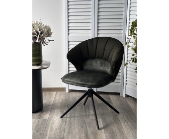 Стул ASTRA 360 град. поворот Зеленый Sonic 77 ткань / 7525-156 велюр / черный каркас, ®DISAUR