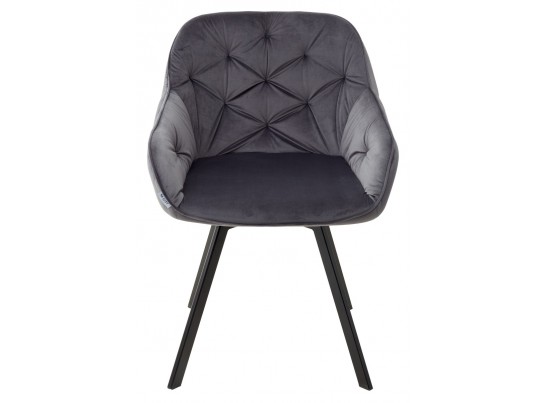 Стул GALE 360 град. поворот. BLUVEL-14 GREY, велюр/ черный каркас, в Ростове-на-Дону