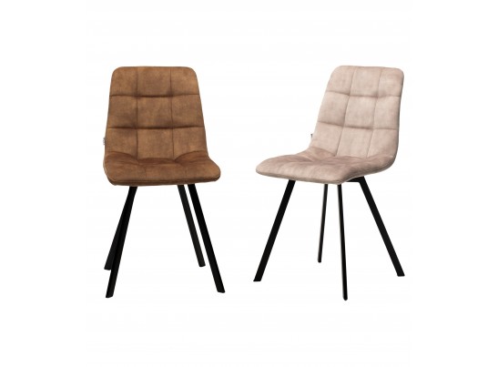 Стул CHILLI SQUARE UF912-10B античный бежевый, велюр без "пальчиковый"/ черный каркас в Ростове-на-Дону