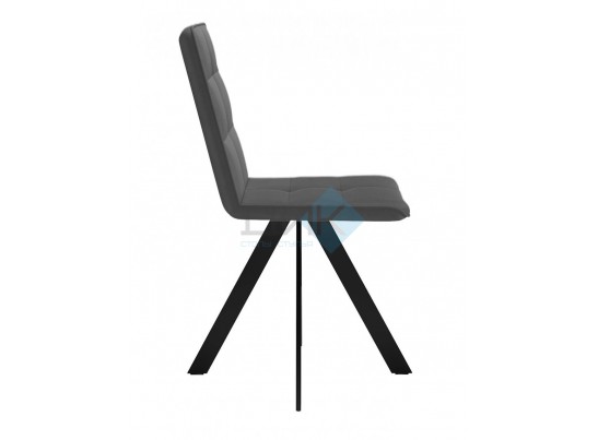 Стул BRONX, 360 град. поворот. B28 Темно-серый, велюр / черный каркас, в Ростове-на-Дону