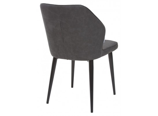 Стул SEATTLE RU-07 серая сталь, экокожа / черный каркас в Ростове-на-Дону