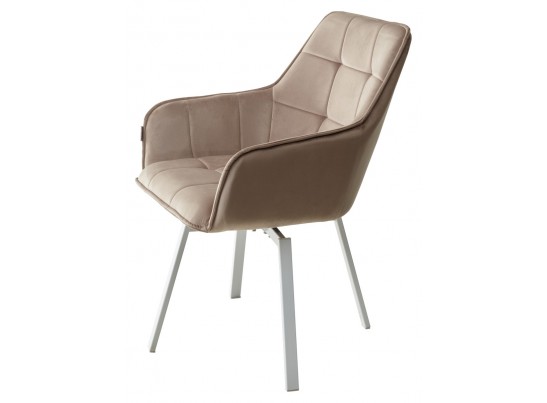 Стул MAVERICK 360 град. поворот. BLUVEL-40 BEIGE/ белый каркас, в Ростове-на-Дону