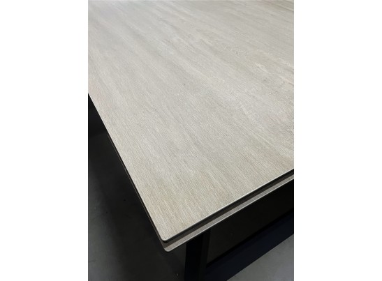 Стол Франк 200 Дуб коричневый, керамика / черный каркас в Ростове-на-Дону