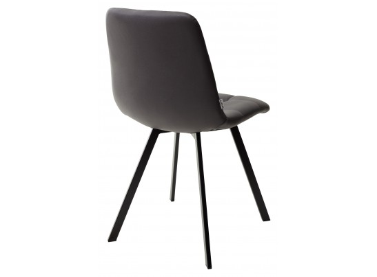 Стул CHILLI SQUARE HK017-11 темно-серый, PU / черный каркас в Ростове-на-Дону