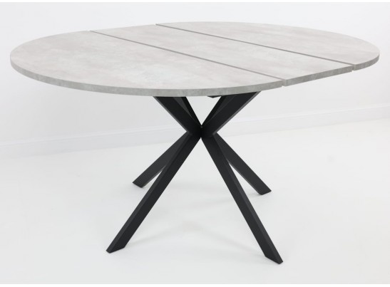 Стол ВЕГА D110 раскладной Цемент /черный каркас в Ростове-на-Дону