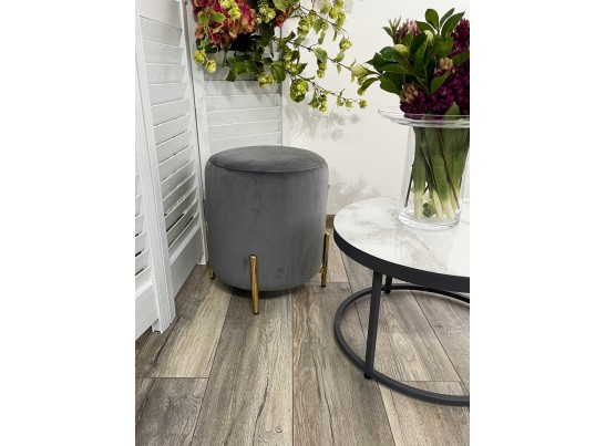 Пуф для гостиной RICE BLUVEL-14 GREY / GOLD в Ростове-на-Дону