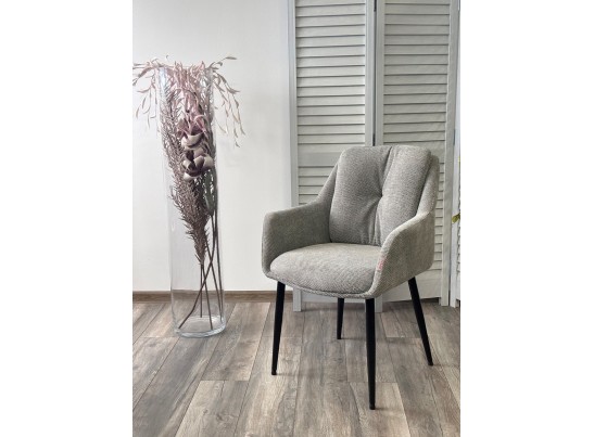 Стул DORE Garna-018 серый, ткань / черный каркас, ®DISAUR в Ростове-на-Дону